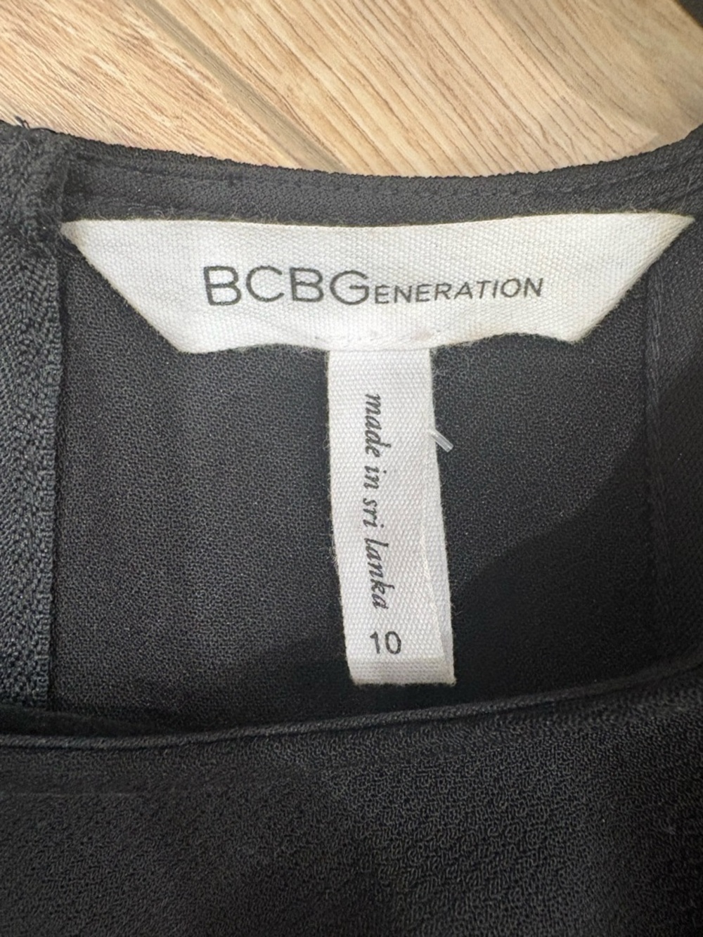 BCBGeneration Black Sheath Mini Dress with Mesh Detail - Picture 5 of 6